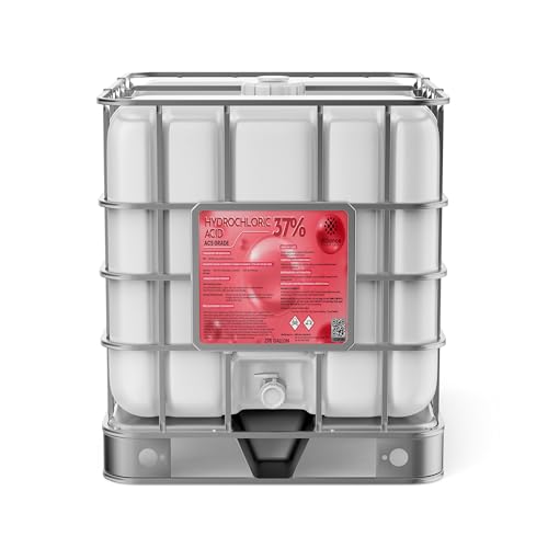 Hydrochloric Acid 37% ACS Reagent Grade - 275 Gallon IBC Tote - Large Scale Lab & Industrial Use