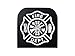 NDZ Performance Tactical Hat Clip Push-On Brim American Themed Custom Laser Engraved Morale Tags, Anodized Aluminum in Black - Fire Department Emblem