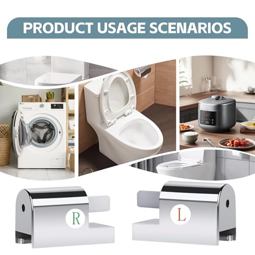 2 Stück WC Sitz Befestigung, Universal Halterung WC Sitze Soft-Close Scharnier mit Absenkautomatik Befestigungsset für Feste Toilettensitzteile zu Installieren