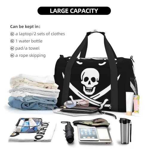 Bolsa de viaje con estampado pirata para deportes e hidroterapia 6