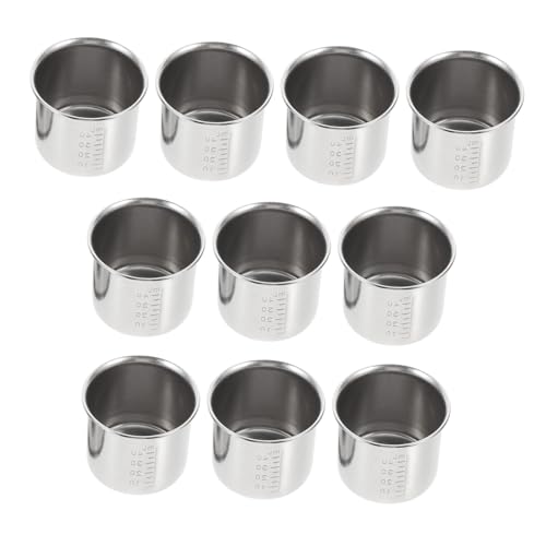 Unomor 40ml Medicine Cup Scale Stainless Steel Measuring Cups Wide Mouth Design Suitable for Babies Toddlers Adults