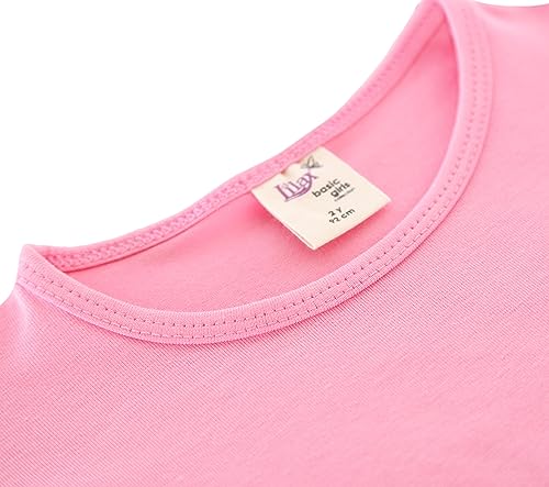 Image of Lilax Girls Short Puff Sleeve Cotton T-Shirt, Toddler & Little Girls Top | 95% Cotton Puff Sleeve Tee; Crewneck, Short Sleeve; Toddler & Girls Sizes 2T-12; for School, Play & Everyday; Machine Wash