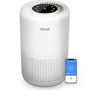LEVOIT Air Purifier for Home Bedroom Dorm Room, Smart WiFi Alexa Control, AHAM VERIFIDE, 3-in-1 Filter with HEPA Sleep Mode for Allergens, Pollutants, Smoke, Dust, Core 200S-P, White