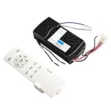 JoyousMall RF 433 MHz - Receptor de control remoto con regulación de 6 velocidades, función de memoria, control de gran angular y temporizador para ventiladores de techo