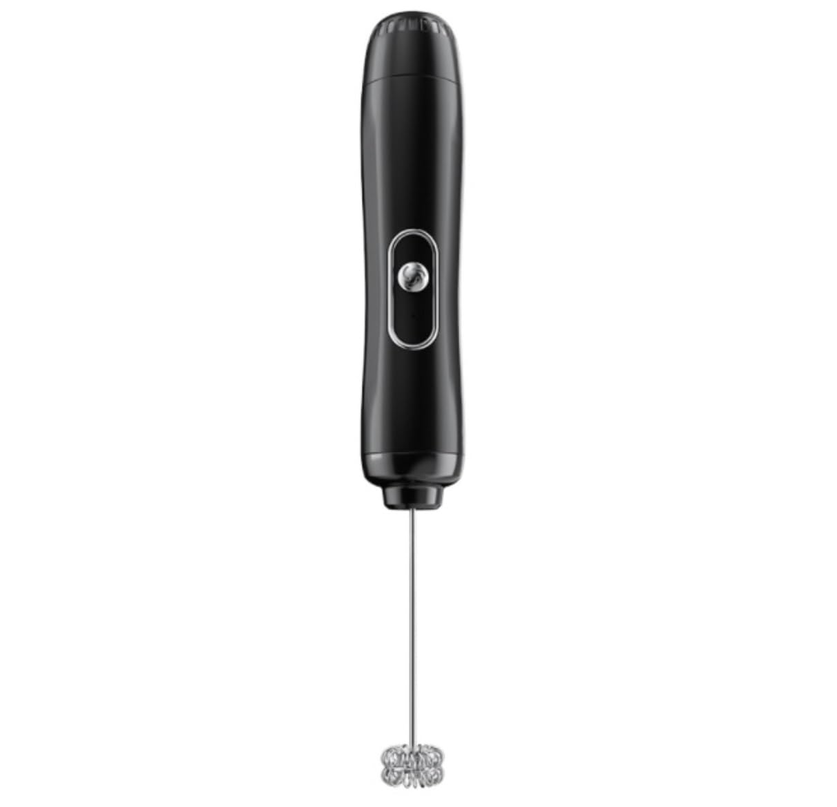 Espumador de Leche, Espumador De Leche De Mano, Batidor Eléctrico De Espuma con Cabezal De Batidor De Resorte, Fabricante De Espuma para Café Bubbler Leche para Capuchino(Black)