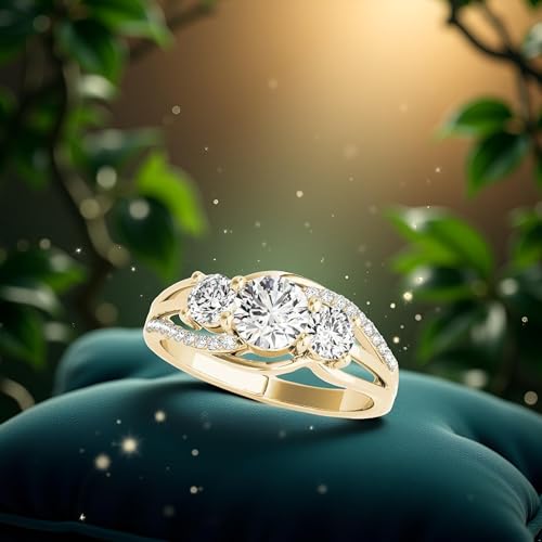 14k Yellow Gold Finish 2.50Ct Round Cut Diamond Womens Wedding Band Ring 925 Sterling Silver3