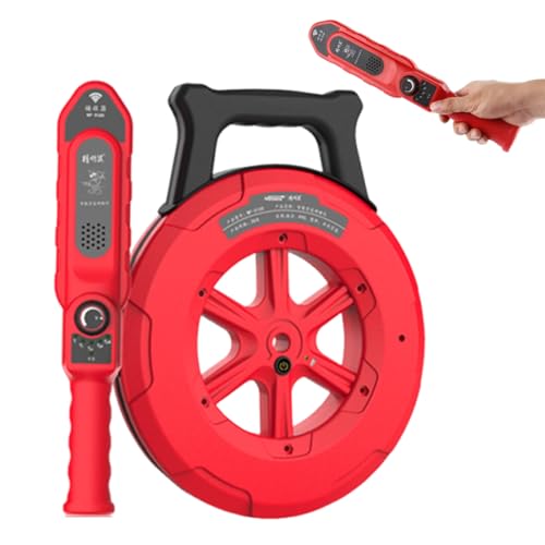 twostronking Wasserleitungssuchgerät, 40 cm Erkennungstiefe, Mit 7 Wasserdichten Sonden Und Empfindlichkeitseinstellknopf, 20/30/40 M Signalkabel, Geeignet Für Stahl- Und PVC-Rohre,40m