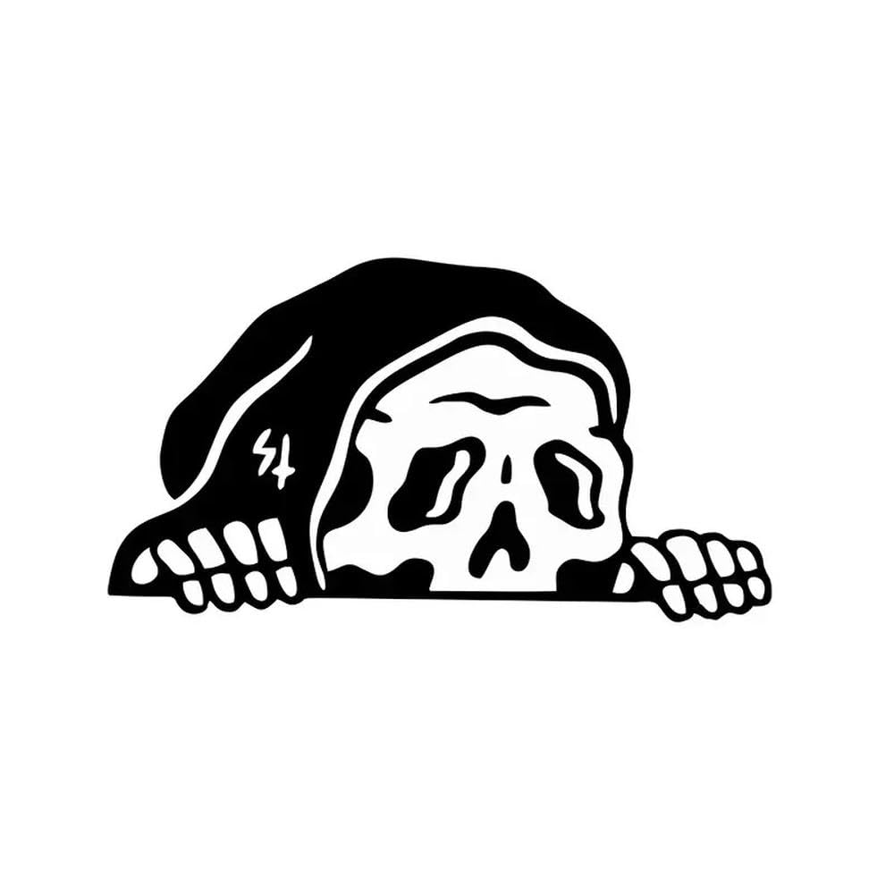 Skeleton Car Stickers Decorative Windshield Window Body(Black,2pcs)