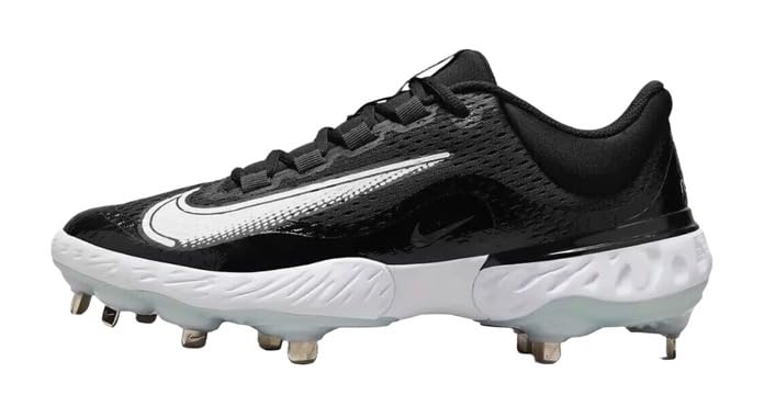 Nike Alpha Huarache Elite 4 Low Men's Baseball Metal Cleats Black White DJ6521-011 Size 7