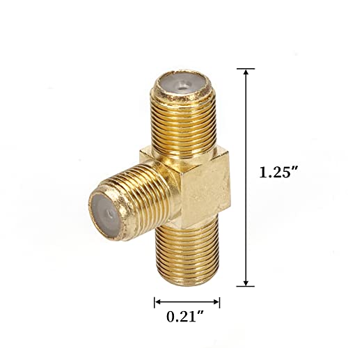 Adaptador splitter coaxial F tipo RG6 hembra 5 unidades miniatura 2