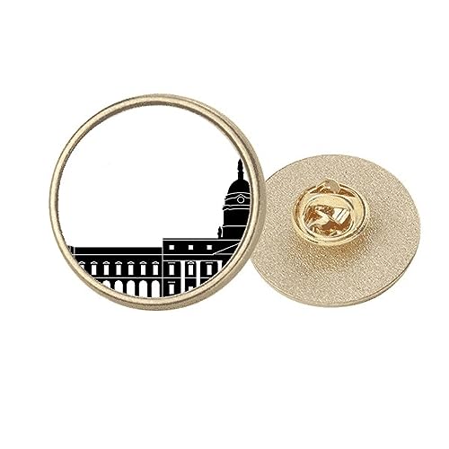 Broche ronde Dublin en métal doré taille M habille vos vêtements trop ternes