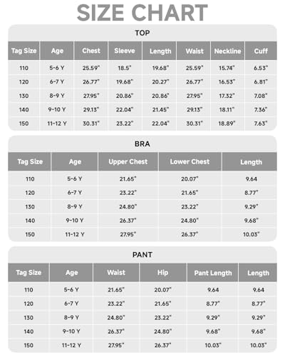 Jiamy Girls Yoga Leggings Girls Athletic Leggings Training Bras Set Kids Gym Crop Tank Top Activewear Set For 5-6 Years Black thumb #5