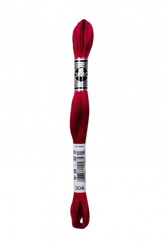 DMC Size 25 Coton A Broder Special Embroidery Thread - 304 Red - Each — image 1