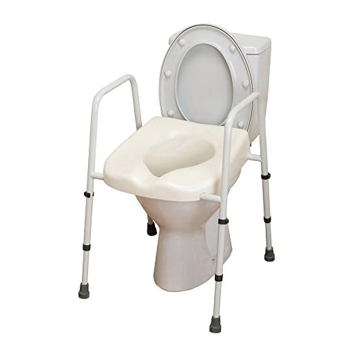 NRS Healthcare M66625 Mowbray Toilet Seat and Frame Lite, Standard Width - Pre Assembled