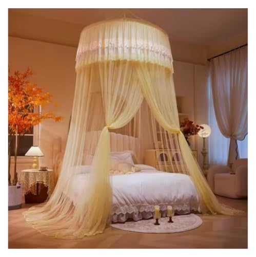 Baldaquin rond de lit en tissu et maille premium pour adulte - 6