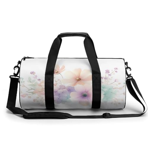 Bolsa de deporte con correa al hombro y diseño cilíndrico floral muy ligera