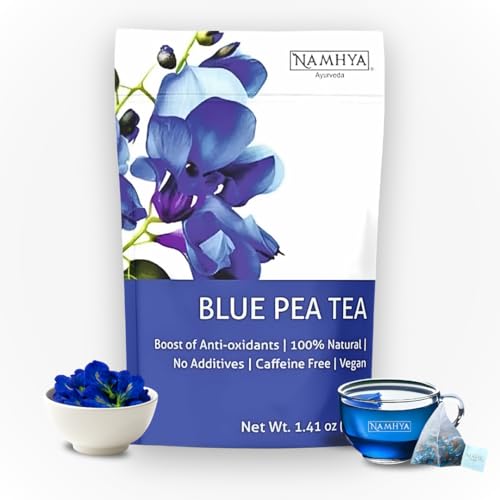 Image of Namhya Blue Tea Butterfly Pea Flower - 25 Tea Bags (25 Cups) |Herbal Tea Weight Loss Belly Fat | Aparajita Flower Tea Bags | Weight Loss Tea for Women