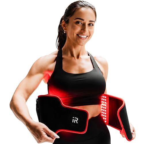 iRESTORE Red Light Therapy Belt for Back Pain and Shoulder Support - Infrared Red Light Therapy for Body with 3 Wavelengths Wireless LED Belt for Waist Stomach Back Knee Wellness & Recovery