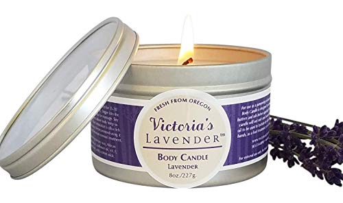 Lavender Massage Oil Candle — Candle Massage Wax Play & Relaxation, Aromatherapy Candle That Turns Into Massage Oil — Lavender Massage Wax Candle By Victoria's Lavender #TOP5