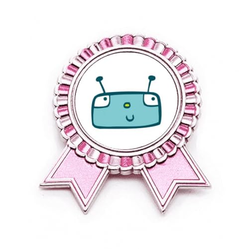 Broche robot bleu et extraterrestre rose idée cadeau original métal