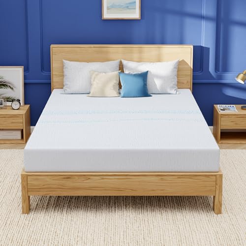 Image of EGOHOME 6 Inch Queen Mattress, Gel Memory Foam with Charcoal, Fiberglass Free, CertiPUR-US Certified, Medium Firm, Temperature-Regulating, Machine Washable Cover, 80 inch x 60 inch x 6 inch