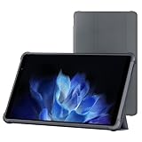 Tablet Case Fits HAOVM M8/M8 Plus Tablet 8', Trifold Stand Cover with Translucent Backshell, Dark Gray