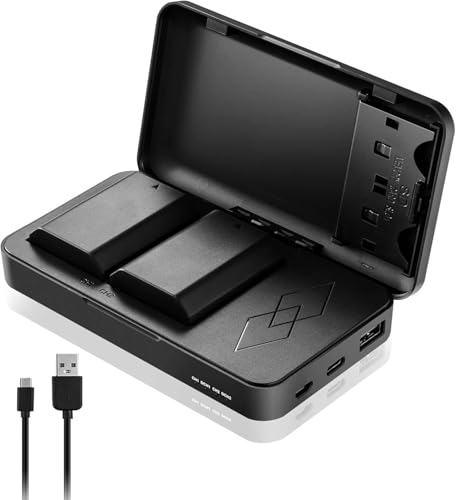 2 Pack NP-FZ100 Batteries with DB Dual Battery Charger for Sony Cameras