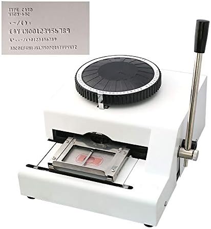 NEWTRY Manual 75 Characters Embossing Machine Embosser Printer Stamping Machine For Gift Card Credit ID PVC Card