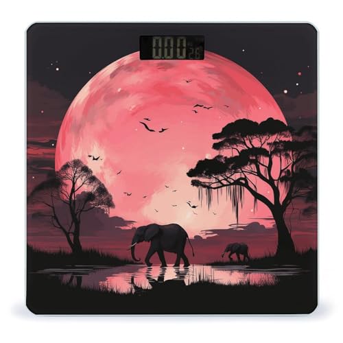 Báscula digital Pink Moon Elephant para peso corporal