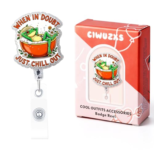50% Off Funny Frog Badge Holder with Retractable Clip - Image 2