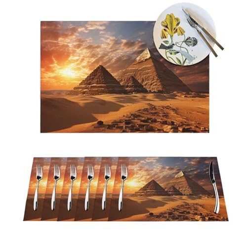 Sets de table pyramides égyptiennes pour repas conviviaux en intérieur et extérieur - 2
