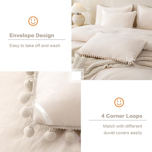 Litanika Comforter Set juego de edredón acolchado con fundas de almohada para cama doble 6