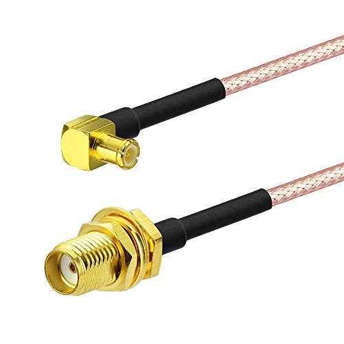 Miniatura 3 de Eightwood 4g Lte Antena Dab Antena Mcx Sma Flexible Cable Rg316 6 Pulgadas 15 Cm 2 Unids Para Wirelesse 2.4 Ghz Wifi Router De Antena