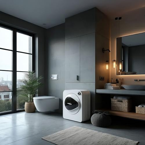 Green Blue GB405 Mini Wäschetrockner 830W | Elektrischer Ablufttrockner für Kleidung, 3kg Kapazität | Freistehend oder Wandmontage | Fünf Trocknungsprogramme für effizientes und schnelles Trocknen