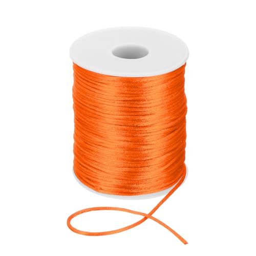 Fil nylon cordon satiné orange pour création de bijoux et artisanat macramé - 2