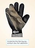 Novalee Haustier Bürsten Handschuh (schwarz) für Hund, Katze & Pferd Fellpflege-Handschuhe Massage und Tierhaar-Entfernung