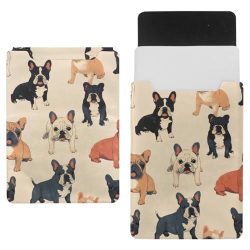Funda para portátil de 13.8 pulgadas que evita golpes diseño bulldog francés
