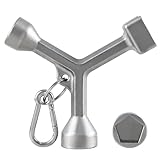 EVRBUL Meter Curb Box Key Wrench for Meter Pit Cover with Pentagon Nut Water Meter Valve Shut Off Tool Meter Box Covers Key Meter Pit Lids Key for Standard and Large Pentagon Bolts