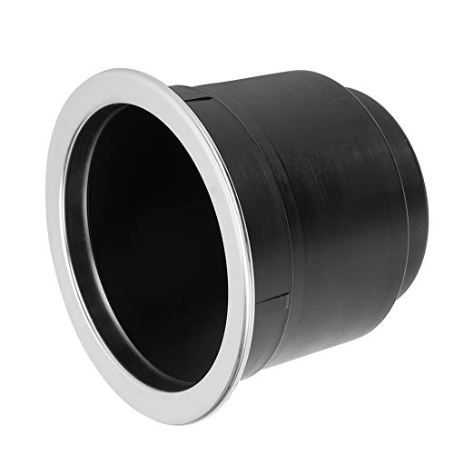 Plastic Stainless Steel Cup Holder Bracket Wear Cup Supporter Ships Yachts Motorhomes Trucks Black White (Black)