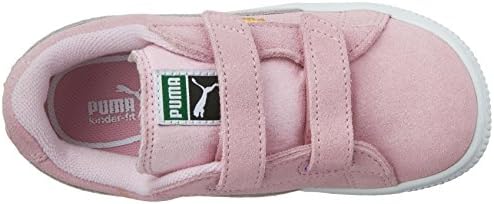 PUMA unisex child Suede Classic Hook and Loop Sneaker, Pink Lady-puma Team Gold, 3.5 Big Kid US | Image 4