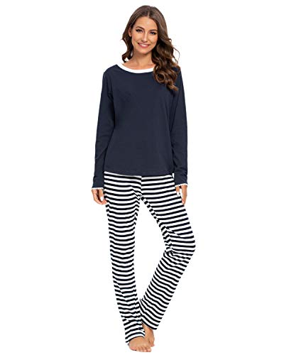 GOSO Pijamas de Mujer,Conjunto de Pijamas de Mujer Pjs Top Ropa de Dormir Lady Jogging Style Nightwear Soft Lounge Sets Cover