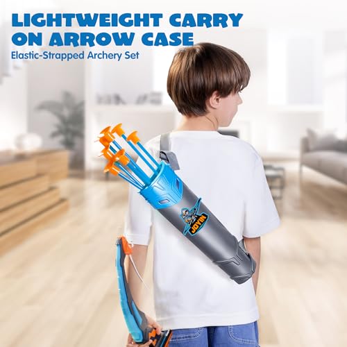JOYIN LED Bow and Arrow for Kids, Light Up Archery Toy Play Set with Suction Cups Arrows, Targets & Arrow Case, Indoor and Outdoor Hunting Play Gift Toys for Boys Girls 6-12 - Thumbnail 5