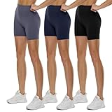 Picture of 3 Pack High Waisted Biker Shorts for Women – 3"/ 5"/ 8" Black Workout Yoga Compression Novelty Shorts for Running