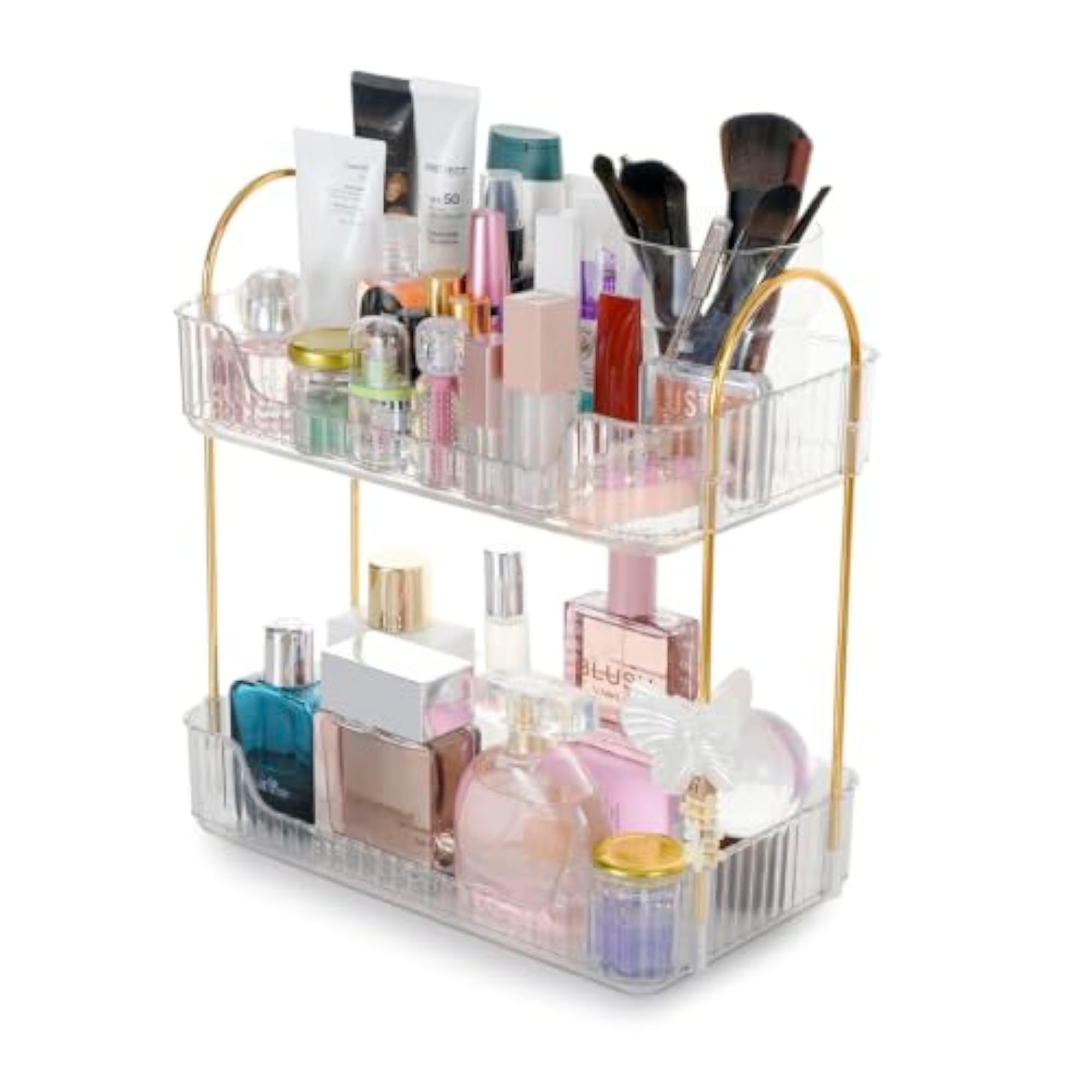 Two Tier Vanity Organizer, Makeup and Skincare Storage