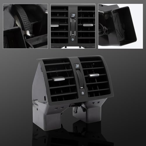 Anlseiod Lüftungsgitter für VW Touran 2003-2015 Caddy 2004-2015 Hinten Mitte Konsole Luftdüse Lüftungsdüse Lüftungsauslass zubehör 1TD819203A