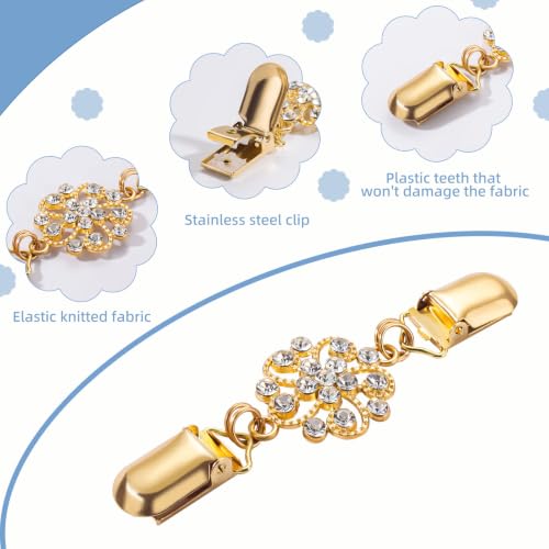 Image of 6 Pieces Dress Clips Back Cinch Set,5.5inch Scarf,Sweater,Clothes,Shawl,Retro Cardigan Collar,Travel Hat,Dress Shirt Brooch Clip for Women Girl Decor