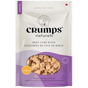 Crumps’ Naturals Beef Liver Bites for Pets, 2.3-Ounce