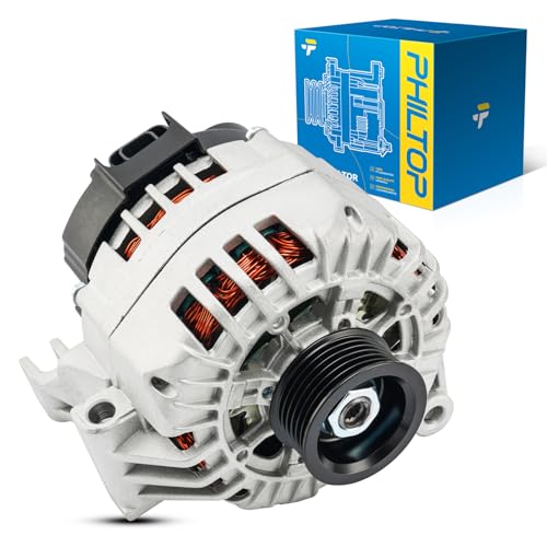 Image of PHILTOP 11190N Alternator Compatible with Hyundai Santa Fe 2007-2009 2.7L | New Alternator for Hyundai Santa Fe 2007-2009 2.7L, Kia Rondo /Optima 2007-2010 2.7L, 130Amp CW S6 6-Groove Pulley