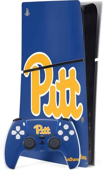 Skinit Decal Gaming Skin Compatible with PS5 Slim Digital Edition Bundle - Officially Licensed University of Pittsburgh Pitt Panthers Design
