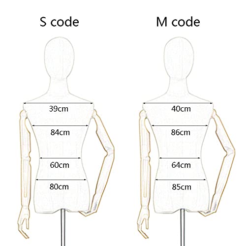 OTQEFTN Model Torso Body,Halfling Stage with Arm Costume Props Women's Dummy Clothing Store Window Display Stand Adjustable Height